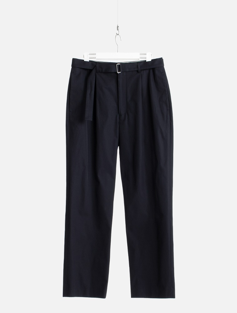 Belted Tailored Pants (Dark Navy)